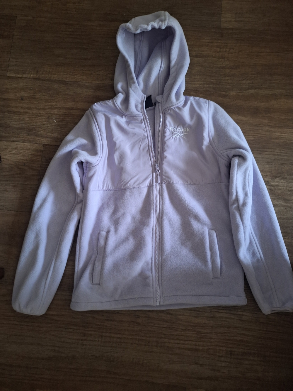 Reebok Girls' Lavender Hooded Fleece Zip-Up